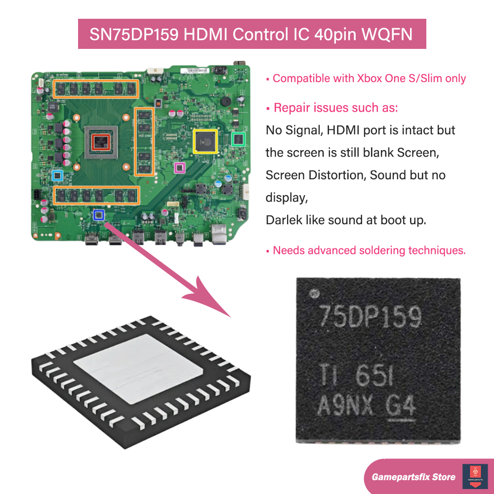 Gaming Console For Tv Xbox - 2/5/10 قطعة 75DP159 SN75DP159RSBR HDMI IC