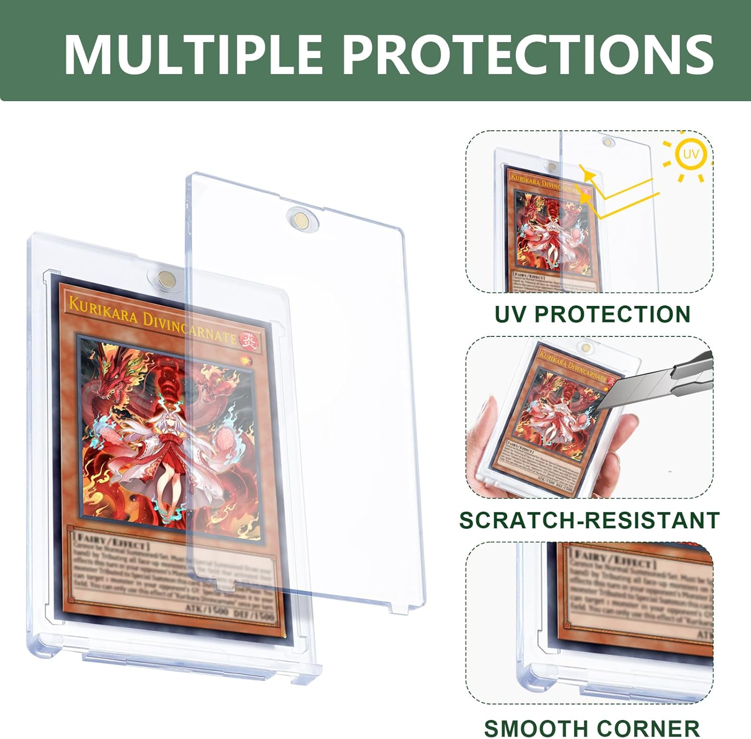 1-10 قطع حافظة بطاقات شفافة مغ - مراجعة Gaming Card Holder وسعره